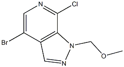4-bromo-7-chloro-1-(methoxymethyl)-1H-pyrazolo[3,4-c]pyridine 结构式