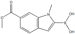 6-(methoxycarbonyl)-1-methyl-1H-indol-2-ylboronic acid 结构式