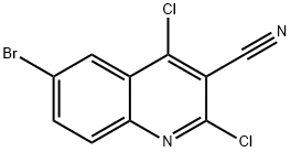 6-溴-2,4-二氯喹啉-3-腈 结构式