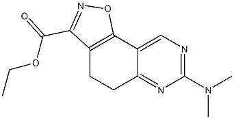 ethyl 7-(dimethylamino)-4,5-dihydroisoxazolo[5,4-f]quinazoline-3-carboxylate 结构式