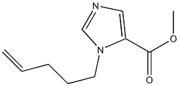 methyl 1-(pent-4-enyl)-1H-imidazole-5-carboxylate 结构式