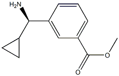 (R)-methyl 3-(amino(cyclopropyl)methyl)benzoate 结构式
