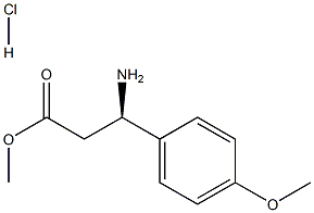 (R)-methyl 3-amino-3-(4-methoxyphenyl)propanoate hydrochloride 结构式