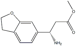 (S)-methyl 3-amino-3-(2,3-dihydrobenzofuran-6-yl)propanoate 结构式