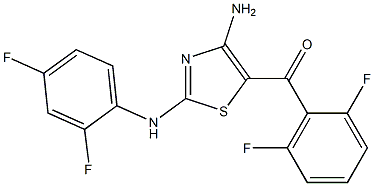 [4-Amino-2-(2,4-difluoro-phenylamino)-thiazol-5-yl]-(2,6-difluoro-phenyl)-methanone 结构式