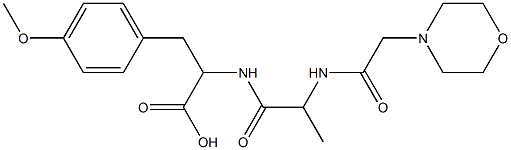 3-(4-Methoxy-phenyl)-2-[2-(2-morpholin-4-yl-acetylamino)-propionylamino]-propionic acid 结构式