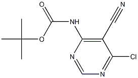 (6-氯-5-氰基吡啶-4-基)氨基甲酸叔丁酯 结构式
