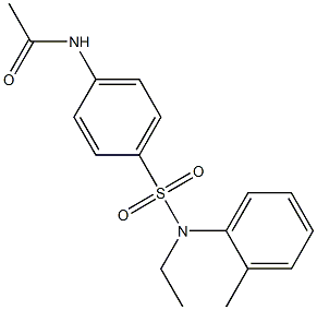 4'-[N-Ethyl-N-(2-methylphenyl)sulfamoyl]acetanilide 结构式