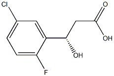 (S)-3-(5-chloro-2-fluorophenyl)-3-hydroxypropanoic acid 结构式