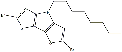 2,6-二溴-N-辛基-二噻吩并[3,2-B:2,3-D]吡咯 结构式