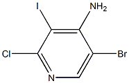 5-bromo-2-chloro-3-iodopyridin-4-amine 结构式