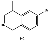 6-溴-4-甲基-1,2,3,4-四氢异喹啉盐酸盐 结构式
