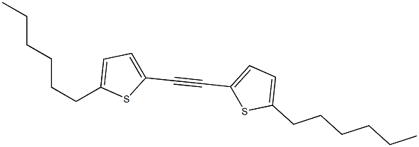 2-己基-5-(2-(5-己基噻吩-2-基)乙炔基)噻吩 结构式