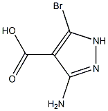 3-Amino-5-bromo-1H-pyrazole-4-carboxylic acid 结构式