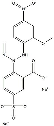 disodium,2-[(2-methoxy-4-nitroanilino)-(methylideneamino)amino]-5-sulfonatobenzoate 结构式