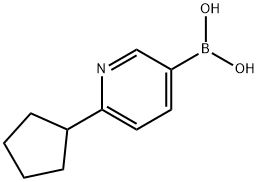 (6-cyclopentylpyridin-3-yl)boronic acid 结构式