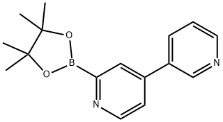 2'-(4,4,5,5-tetramethyl-1,3,2-dioxaborolan-2-yl)-3,4'-bipyridine 结构式