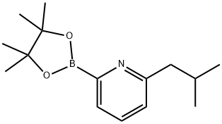 2-isobutyl-6-(4,4,5,5-tetramethyl-1,3,2-dioxaborolan-2-yl)pyridine 结构式