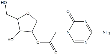 (2R,3R,4R,5R)-2-(4-amino-2-oxo-1,3,5-triazin-1(2H)-yl)-4-hydroxy-5-(hydroxymethyl)tetrahydrofuran-3-yl acetate 结构式