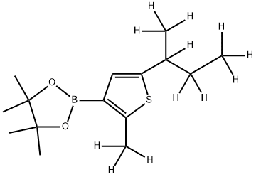 [2-Methyl-5-(sec-butyl)-d12]-thiophene-3-boronic acid pinacol ester 结构式