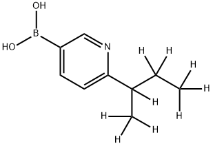 2-(sec-Butyl-d9)-pyridine-5-boronic acid 结构式