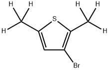 3-Bromo-2,5-(dimethyl-d6)-thiophene 结构式