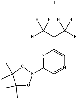 6-(iso-Propyl-d7)-pyrazine-2-boronic acid pinacol ester 结构式