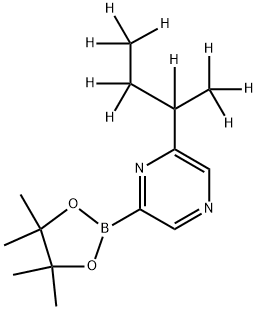 6-(sec-Butyl-d9)-pyrazine-2-boronic acid pinacol ester 结构式