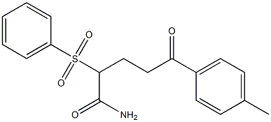 5-氧亚基-2-(苯磺酰)-5-(P-甲苯基)戊酰胺 结构式