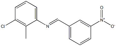(3-chloro-2-methylphenyl)(3-nitrobenzylidene)amine 结构式