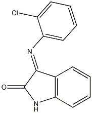 3-[(2-chlorophenyl)imino]-1,3-dihydro-2H-indol-2-one 结构式