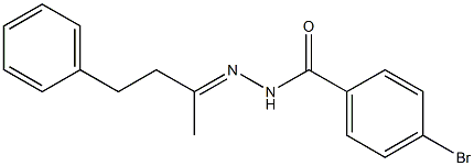 4-bromo-N'-(1-methyl-3-phenylpropylidene)benzohydrazide 结构式