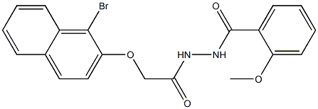 N'-{[(1-bromo-2-naphthyl)oxy]acetyl}-2-methoxybenzohydrazide 结构式