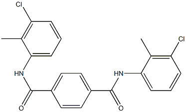 N,N'-bis(3-chloro-2-methylphenyl)terephthalamide 结构式