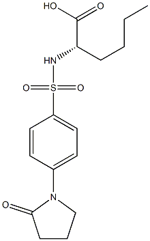 N-{[4-(2-oxo-1-pyrrolidinyl)phenyl]sulfonyl}norleucine 结构式