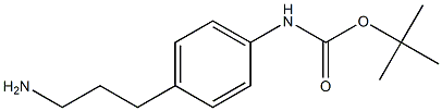 tert-butyl N-[4-(3-aminopropyl)phenyl]carbamate 结构式