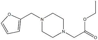 ethyl 2-(4-(furan-2-ylmethyl)piperazin-1-yl)acetate 结构式