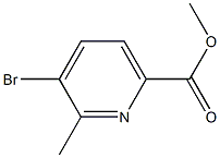 2-甲基-3-溴-6-吡啶羧酸甲酯 结构式