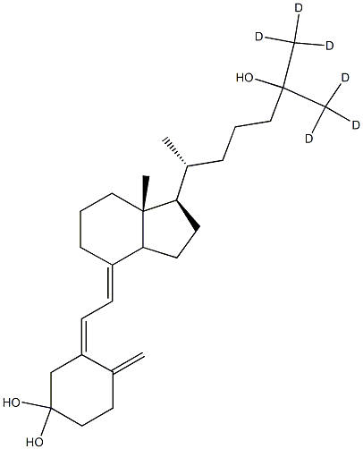 D6]-24R,25-二羟基维生素D3 结构式