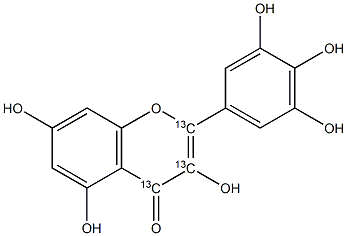 Myricetin-[13C3] 结构式