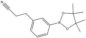 3-(3-(4,4,5,5-tetramethyl-1,3,2-dioxaborolan-2-yl)phenyl)propanenitrile 结构式