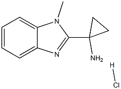 1-(1-methyl-1H-benzo[d]imidazol-2-yl)cyclopropanamine hydrochloride 结构式