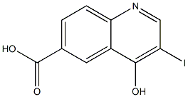 4-Hydroxy-3-iodo-quinoline-6-carboxylic acid 结构式