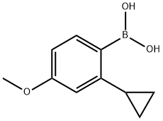 2-cyclopropyl-4-methoxyphenylboronic acid 结构式
