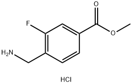 4-(氨基甲基)-3-氟苯甲酸 盐酸盐 甲酯 结构式