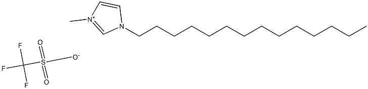 1-十四烷基-3-甲基咪唑三氟甲烷磺酸盐 结构式