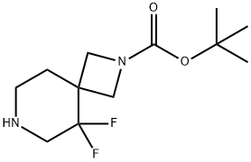 tert-butyl 5,5-difluoro-2,7-diazaspiro[3.5]nonane-2-carboxylate 结构式