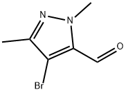 4-溴-1,3-二甲基-1H-吡唑-5-甲醛 结构式