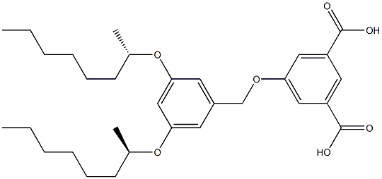 5-(3-((R)-octan-2-yloxy)-5-((S)-octan-2-yloxy)benzyloxy)isophthalic acid 结构式