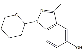 3-iodo-1-(tetrahydro-2H-pyran-2-yl)-1H-indazol-5-ol 结构式